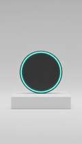 Wireless charging pad with aqua accent edge