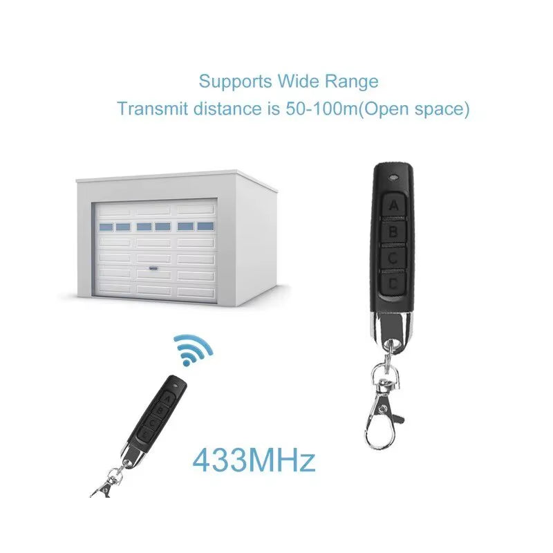 433MHZ 433.92Mhz Remote Control Garage Gate Door Opener Remote Control Duplicator Clone Learning Rolling Code Car Key