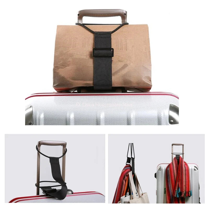 Elastic Adjustable Luggage Strap, Bungee Travel Security Belt, for Carry On, Secure Baggage Transport
