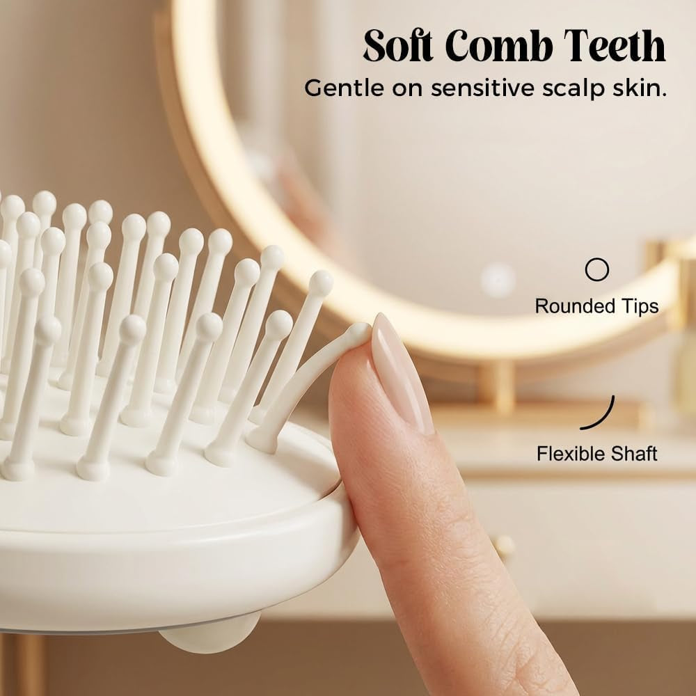 2026 New Electric Spray Air Cushion Massage Comb,5 in 1 Rechargeable Air Cushion Hair Brush, Anti-Frizz, Scalp Care & Hydration, Wet/Dry Use, Premium Hair Care Tool for Women