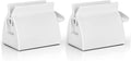 2Pcs-Rolling Tube Toothpaste Squeezer Toothpaste Seat Holder Stand for Bathroom Accessories （White）