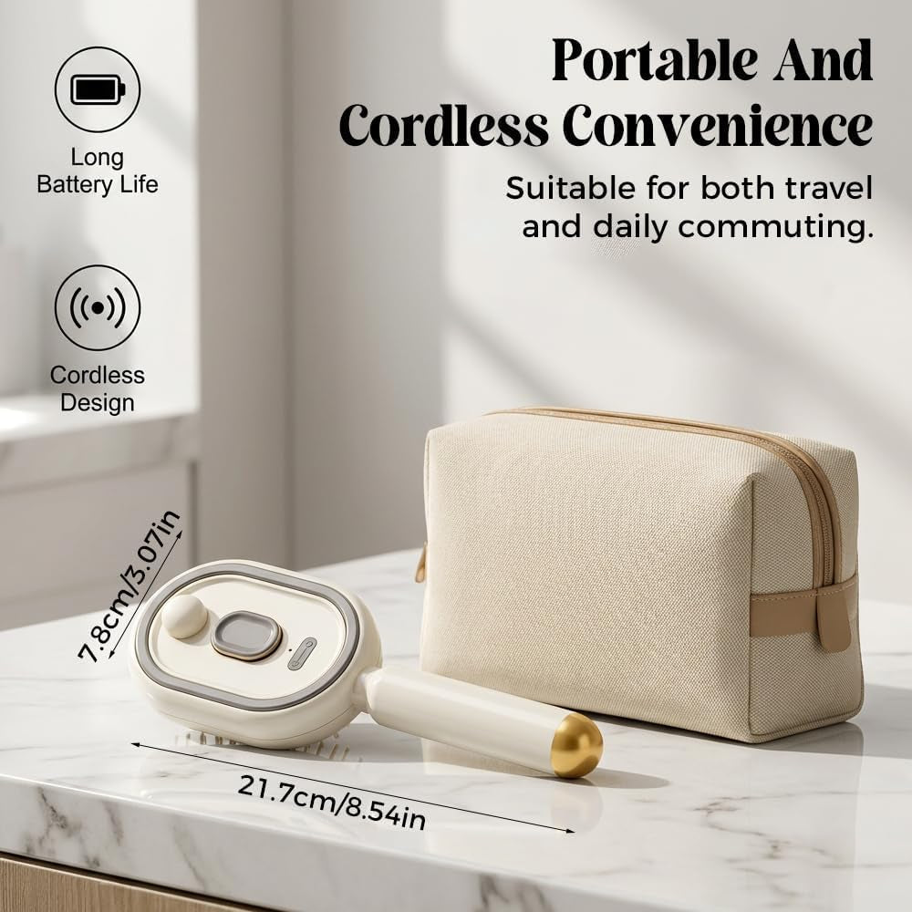 2026 New Electric Spray Air Cushion Massage Comb,5 in 1 Rechargeable Air Cushion Hair Brush, Anti-Frizz, Scalp Care & Hydration, Wet/Dry Use, Premium Hair Care Tool for Women