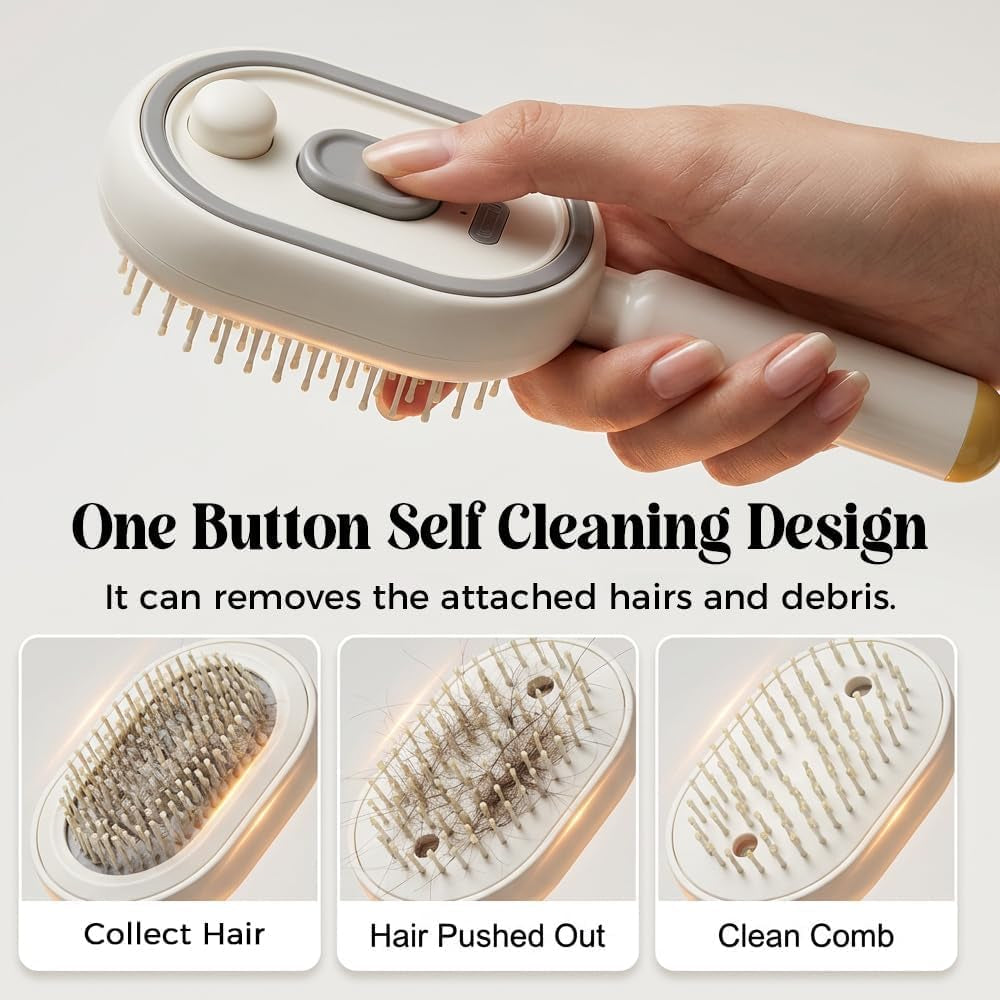 2026 New Electric Spray Air Cushion Massage Comb,5 in 1 Rechargeable Air Cushion Hair Brush, Anti-Frizz, Scalp Care & Hydration, Wet/Dry Use, Premium Hair Care Tool for Women
