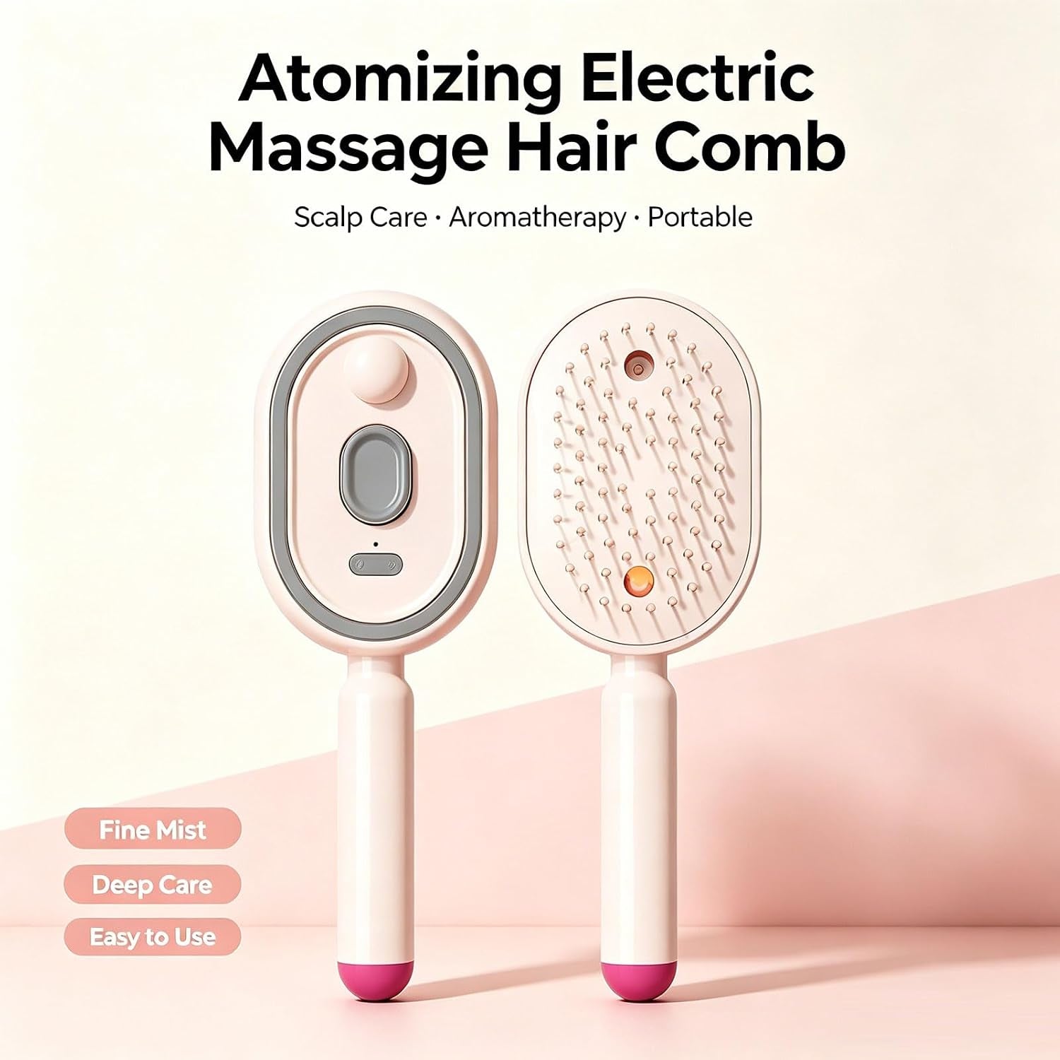 2026 New Electric Spray Air Cushion Massage Comb,5 in 1 Rechargeable Air Cushion Hair Brush, Anti-Frizz, Scalp Care & Hydration, Wet/Dry Use, Premium Hair Care Tool for Women