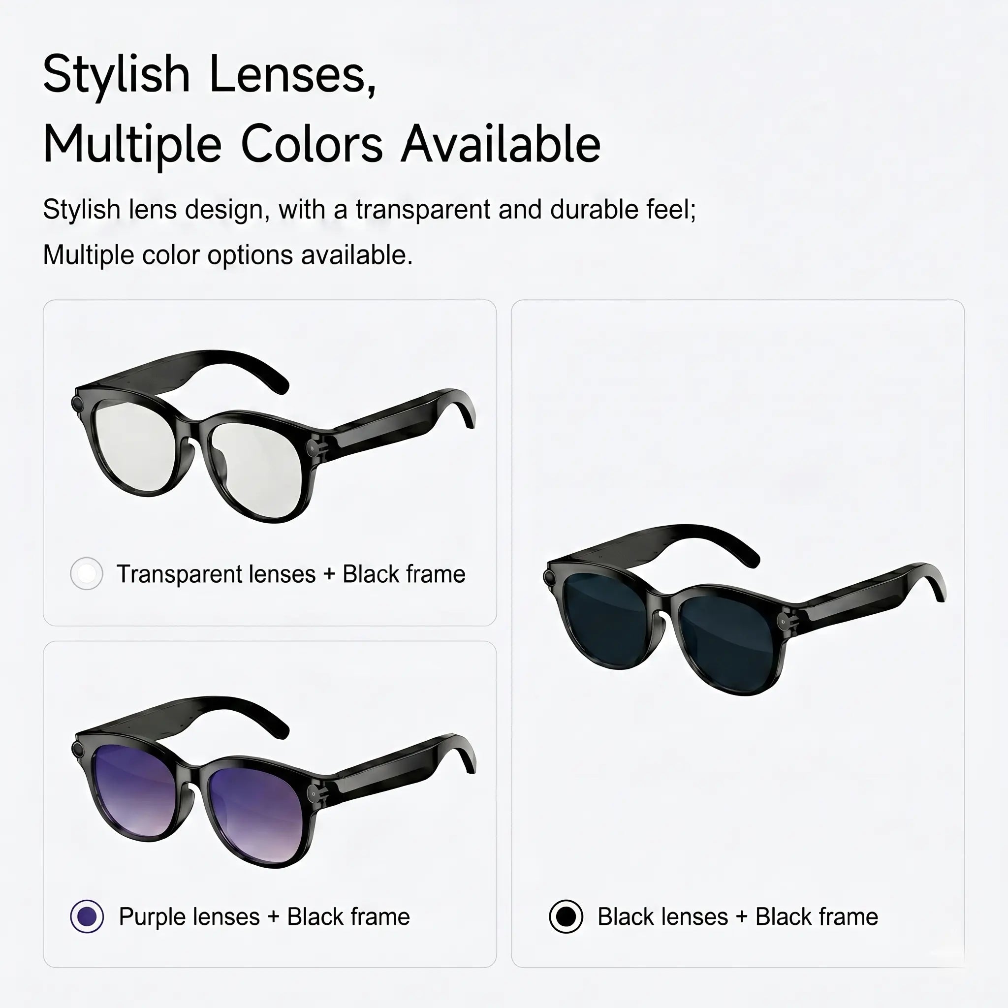 Smart AI Glasses with 8MP HD POV Camera - Button Touch Adjustment, Hands-Free Photography, Real-Time Multi-Language Translation, Bluetooth Wireless Video Recording, Portable Wearable - Ideal for Vlog,Travel, Outdoor,Sport, Father'S Day Gift